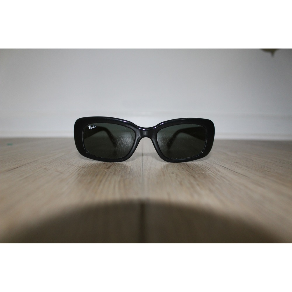 Ray-Ban RB 4122 601/71 Black Rectangular Sunglasses Made in Italy Women